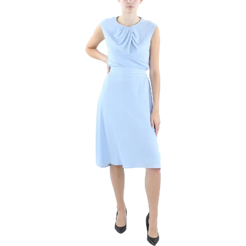 Flash Sale, Don't Miss Lauren Ralph Lauren Womens Bubble Crepe Midi Midi Dress