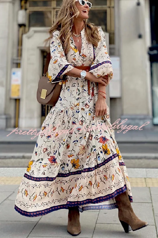 Stylish Everyday Clothing Izzy English Garden Boho Maxi Dress