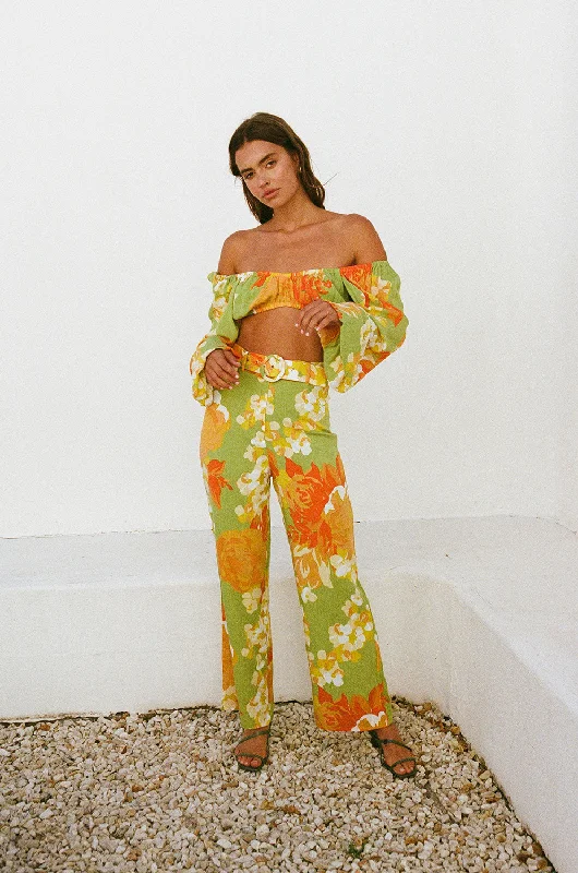 Style Streetwear Savannah Pants - Floral Sunset