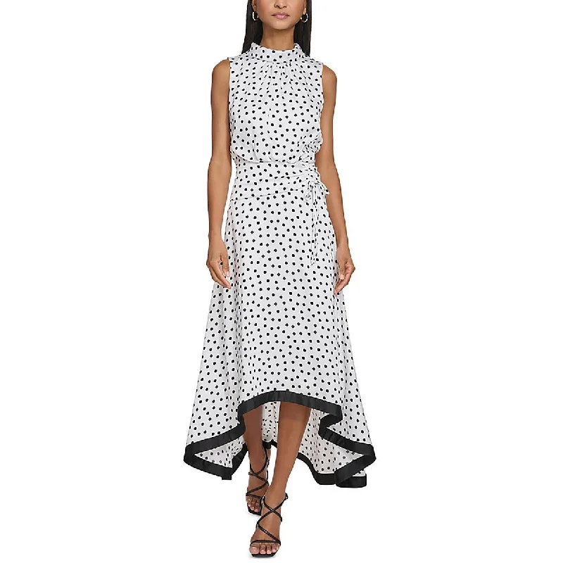 Crazy Price Slashing Karl Lagerfeld Paris Womens Hi-Low Polkadot Maxi Dress