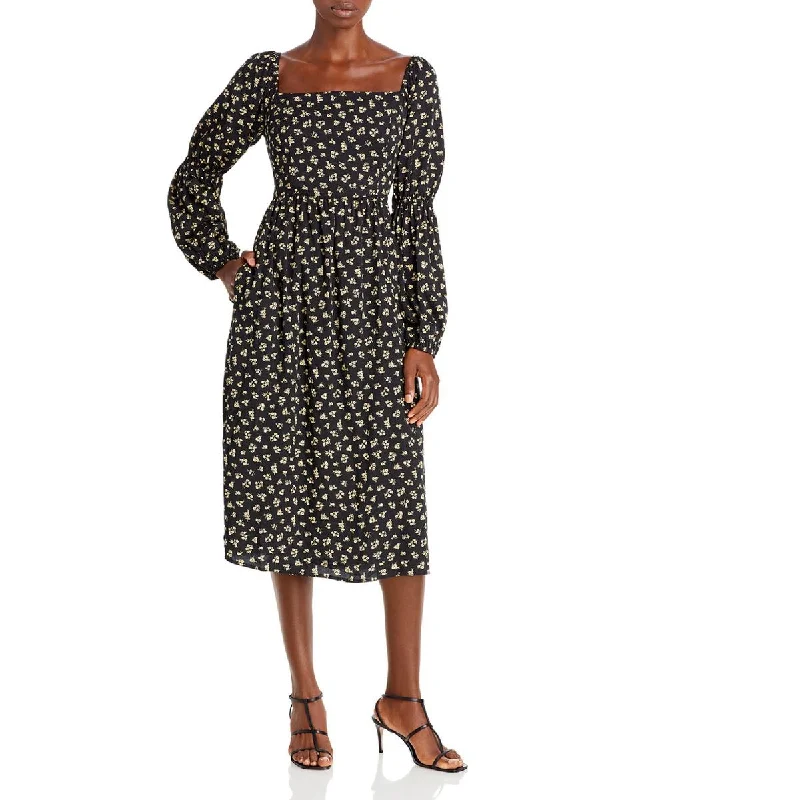 Big Discounts Lost + Wander Womens Long Sleeve Calf Midi Dress