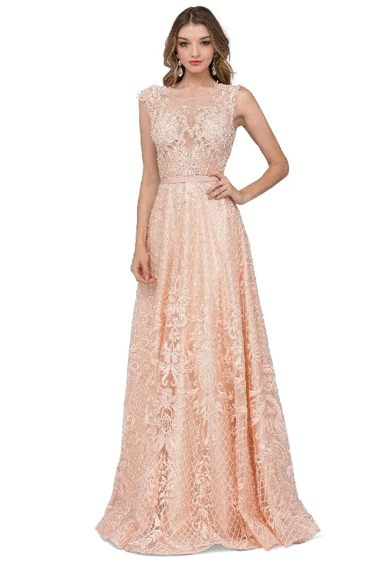 Clothing Sales Cecilia Couture - 1408 Embroidered A-Line Evening Gown