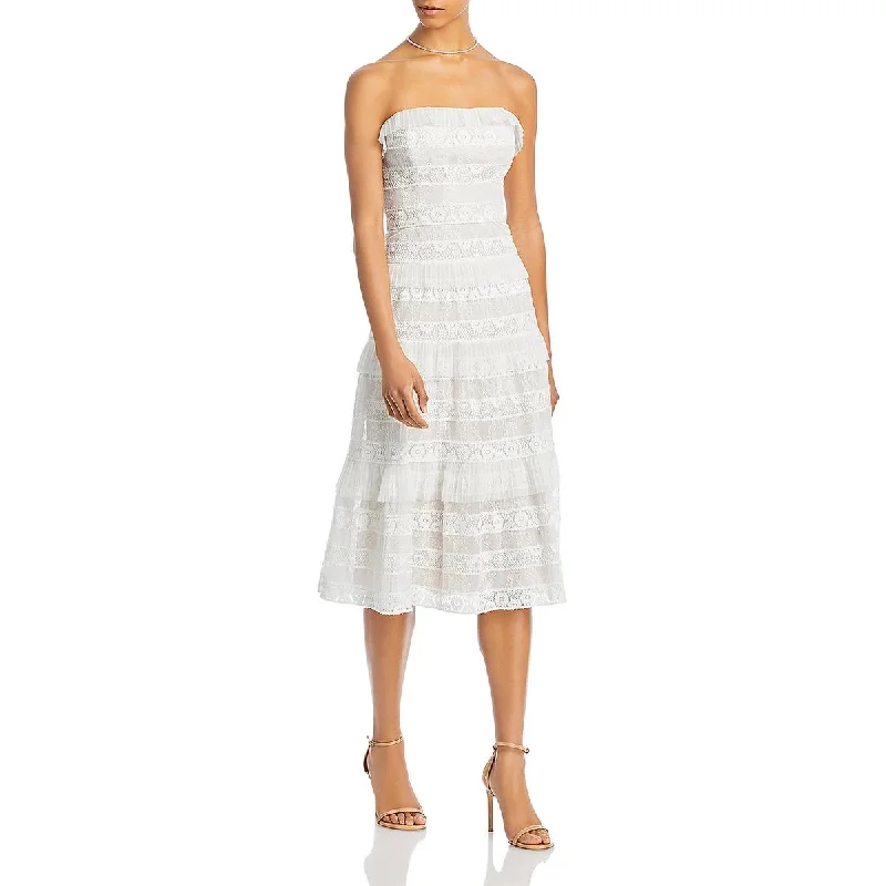 Forward Trendsetter BCBGMAXAZRIA Womens    Burnout Lace Midi Dress