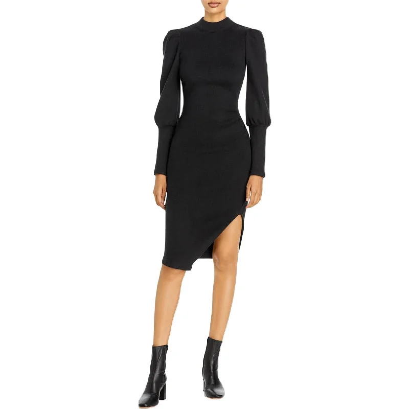 Catch Every Fashion Trend Jonathan Simkhai Womens Puff Sleeve Knee Midi Dress