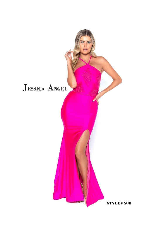 Trendy Street Style Attire Jessica Angel Long Formal Fitted Sexy Prom Gown 860