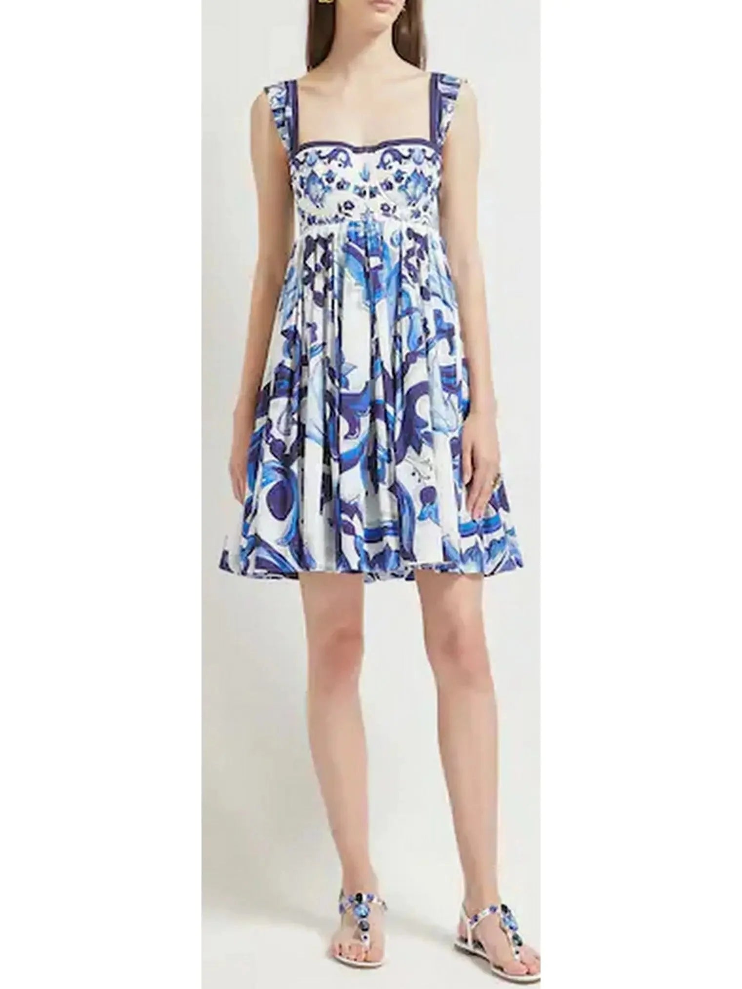 Must Haves Majolica-Print Mini Dress