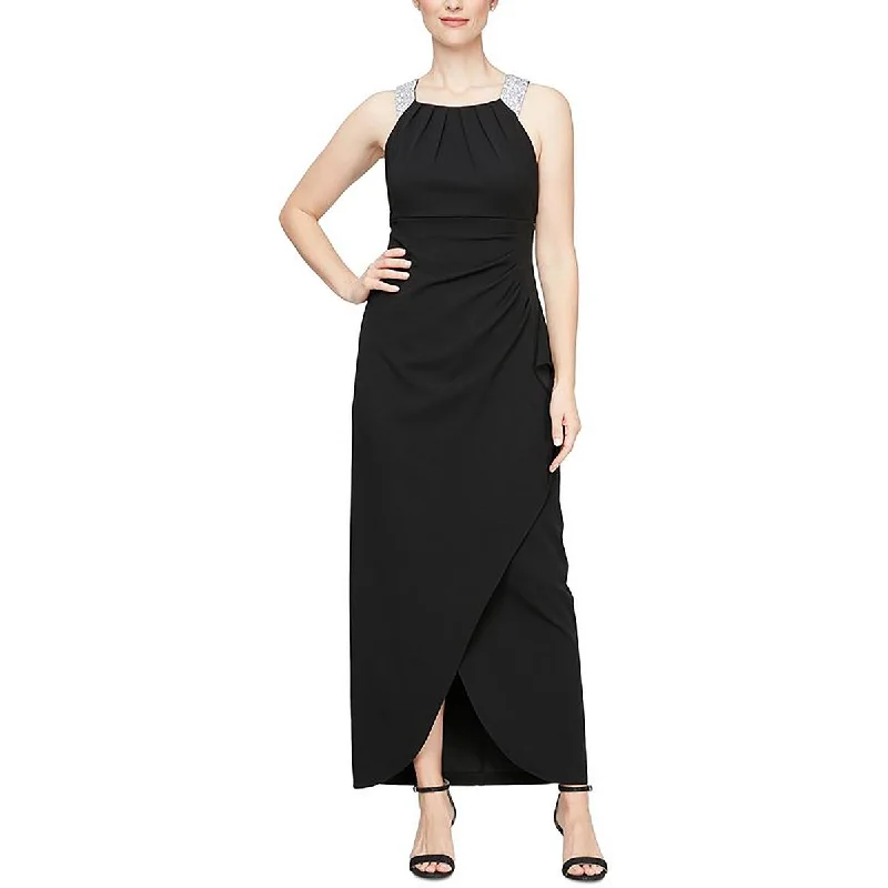 Women’s Fashion Clothing SLNY Womens Full Length Embellished Maxi Dress