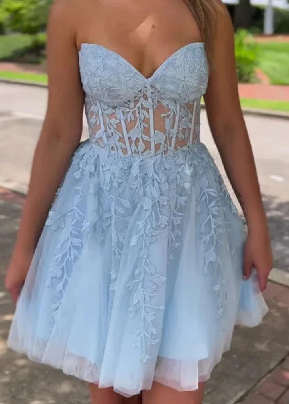 Stupidly Low Prices Women Lace Prom Dresses Short Cocktail Gowns Girls Appliques Homecoming Dresses Short Graduation Dress YHD236