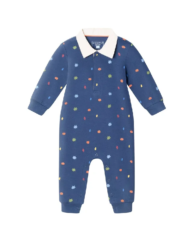 Seasonal Sale Andy & Evan Fall Themed Rugby Romper