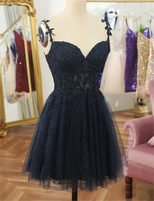 Plus Size Women’s Fashion and Clothing Women V-Neck Lace Homecoming Dresses Mini Girls Appliques Cocktail Party Gowns YHD348