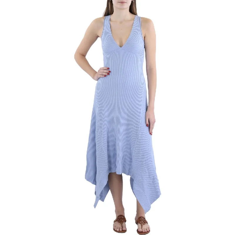 Forward Trendsetter SIMKHAI Womens Ribbed Long Maxi Dress