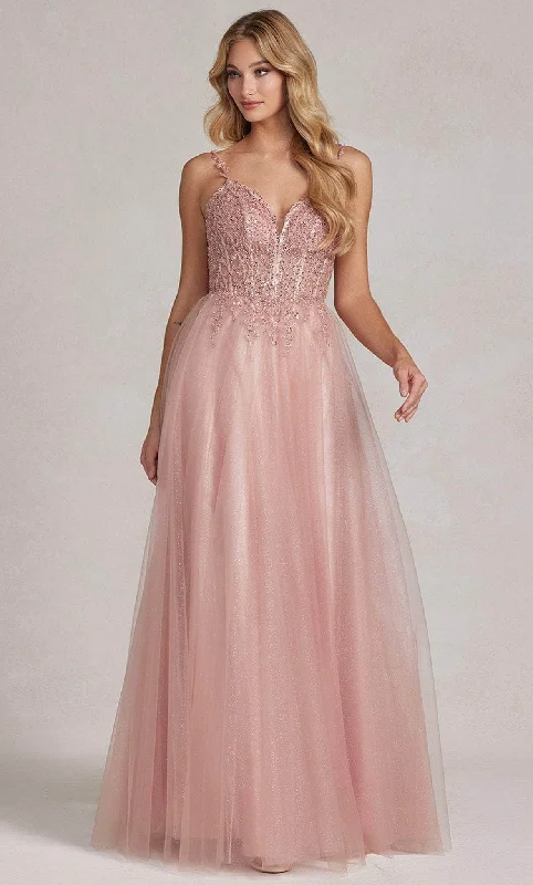 Casual Women’s Clothing Nox Anabel F1086 - Sheer Bodice Prom Gown