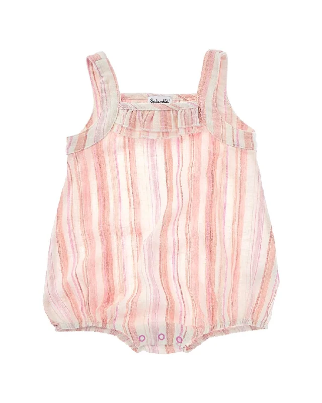 Best Online Boutiques Splendid Multi Stripe Linen-Blend Romper