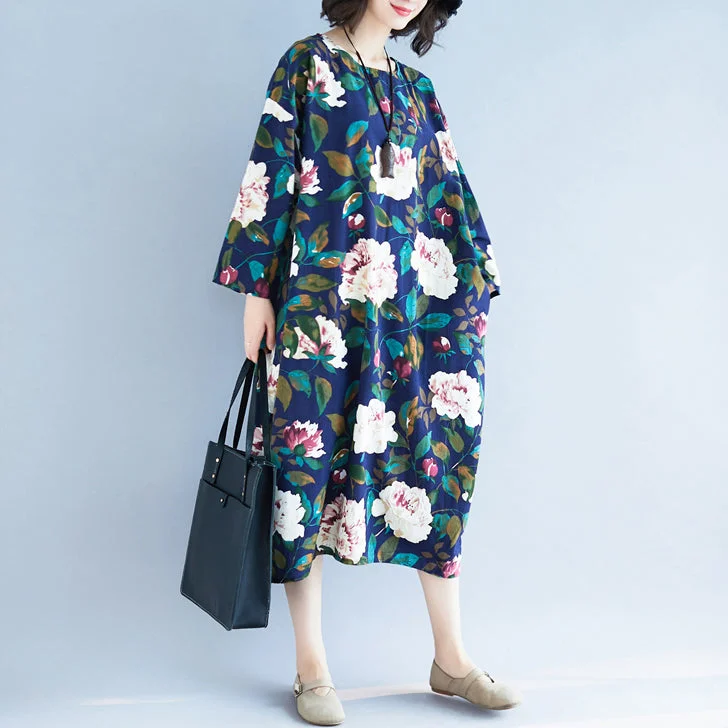 Stylish Women’s Clothes for Work and Play Bohemian floral Chiffon Robes Soft Surroundings Tutorials pockets A Line Dress