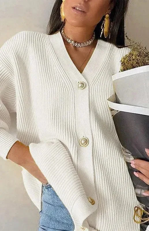 Style Versatile Women's Collection Candy Color Casual Loose Cardigan Sweater