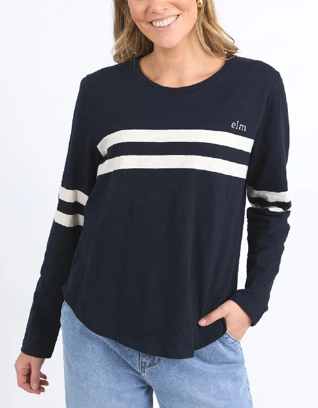 End of Season Sale Adora Long Sleeve Tee - Navy