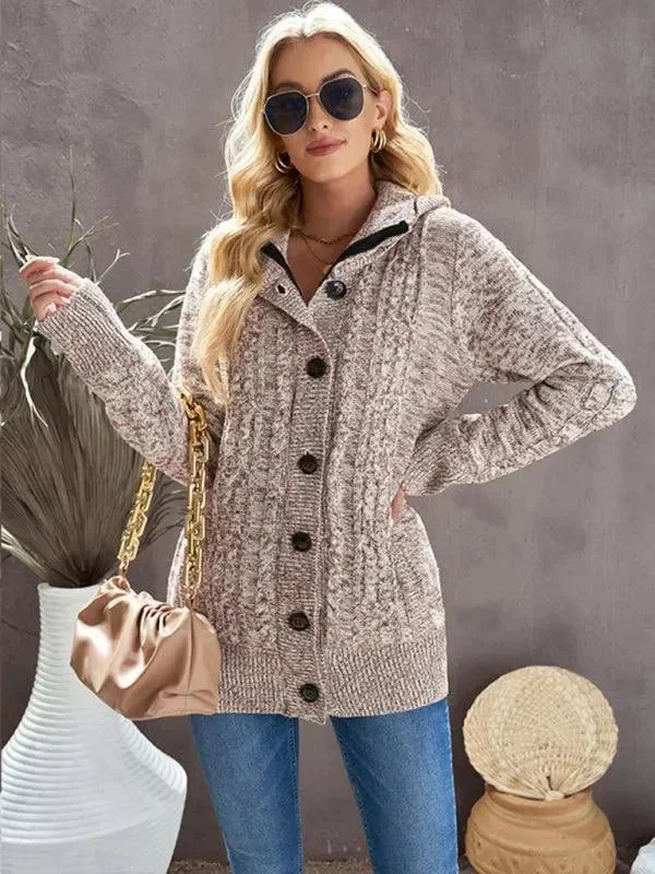 Big Savings Warm Casual Hooded Cardigan Sweater