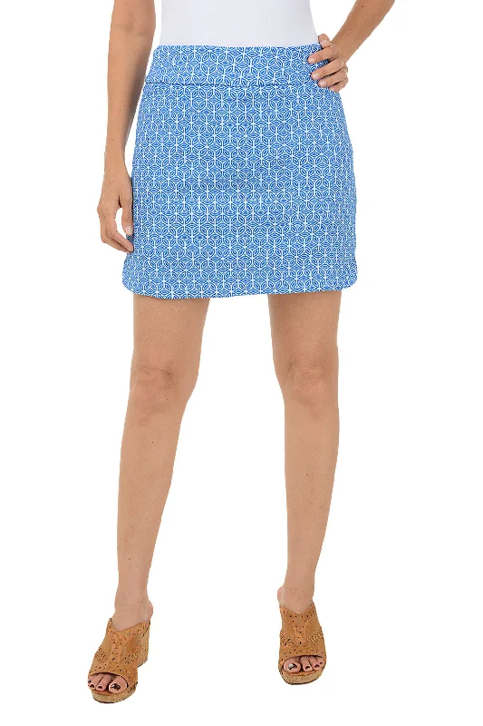 Latest Fashion Jacquard Petals Pull-On Skort