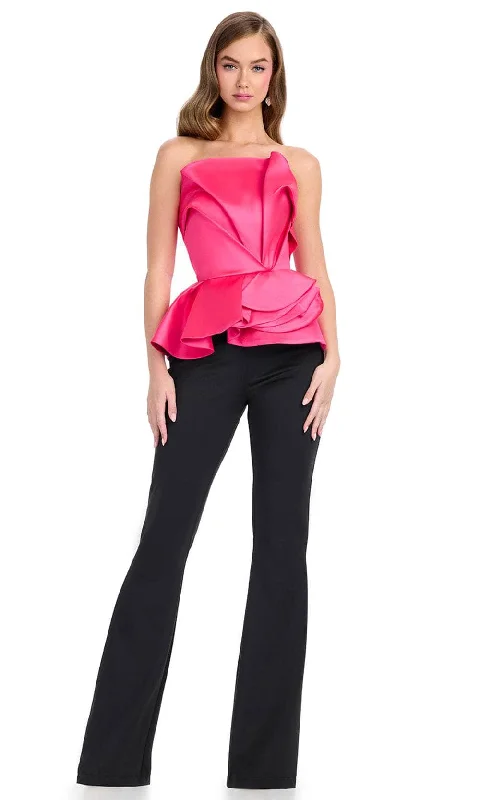 Clearance Event Ashley Lauren 11875 - Strapless Peplum with Pleating Jumpsuit