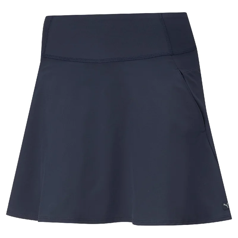 Chic Casual Style Women's PWRSHAPE Solid Woven Golf Skirt | Navy Blazer