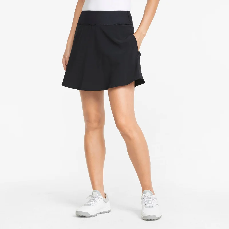 Graceful Fashion Women's PWRSHAPE Solid Golf Skirt | Puma Black