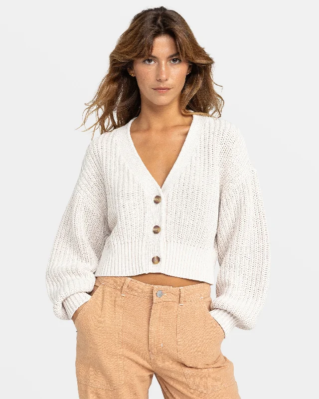 Fashion Sale Sundaze Washed Cardigan - Egret