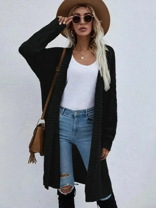 Best Online Women's Boutiques Open Knit Long Women Cardigan Sweater