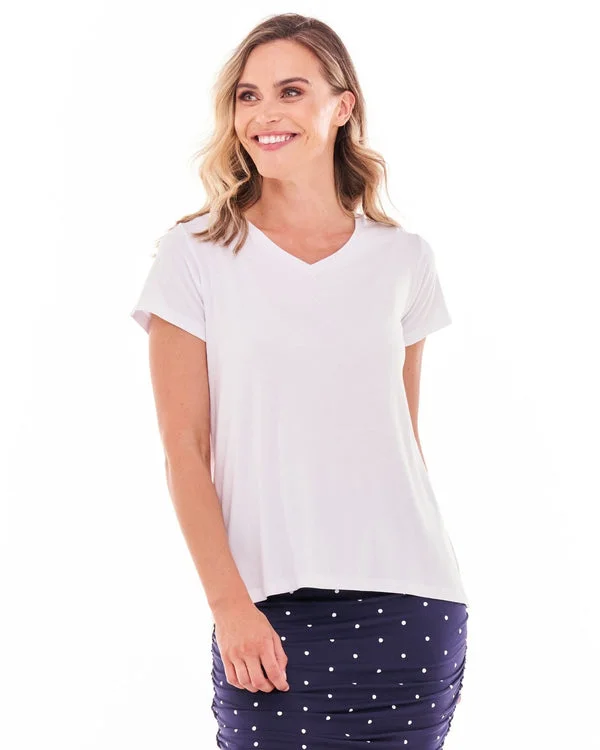 Odd Size Clearance Sale Betty Basics Ava Tee White