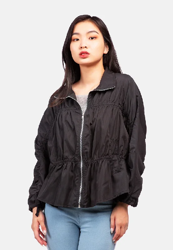 Everyday Fashion Ruched Drawstring Jacket