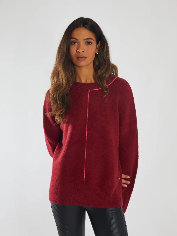 Trend Setting Wardrobe Memphis Knit Cherry Lacquer