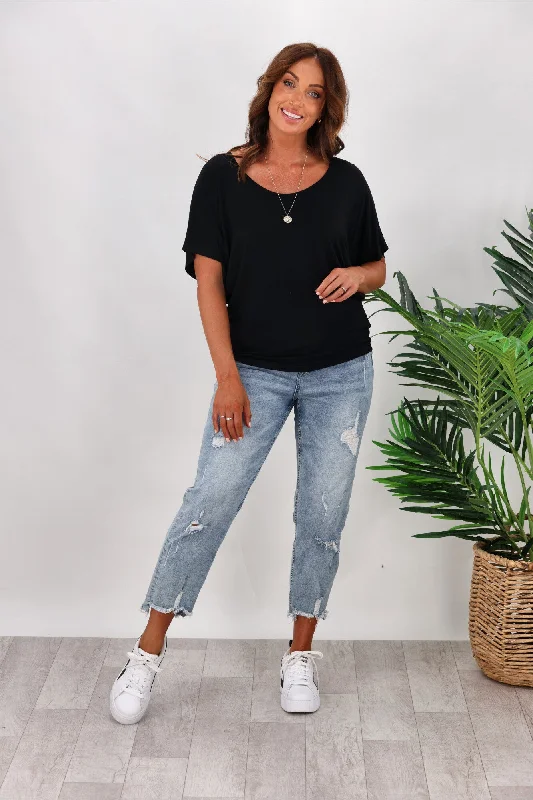 Chic & Cozy Collection Betty Basics Maui Tee In Black