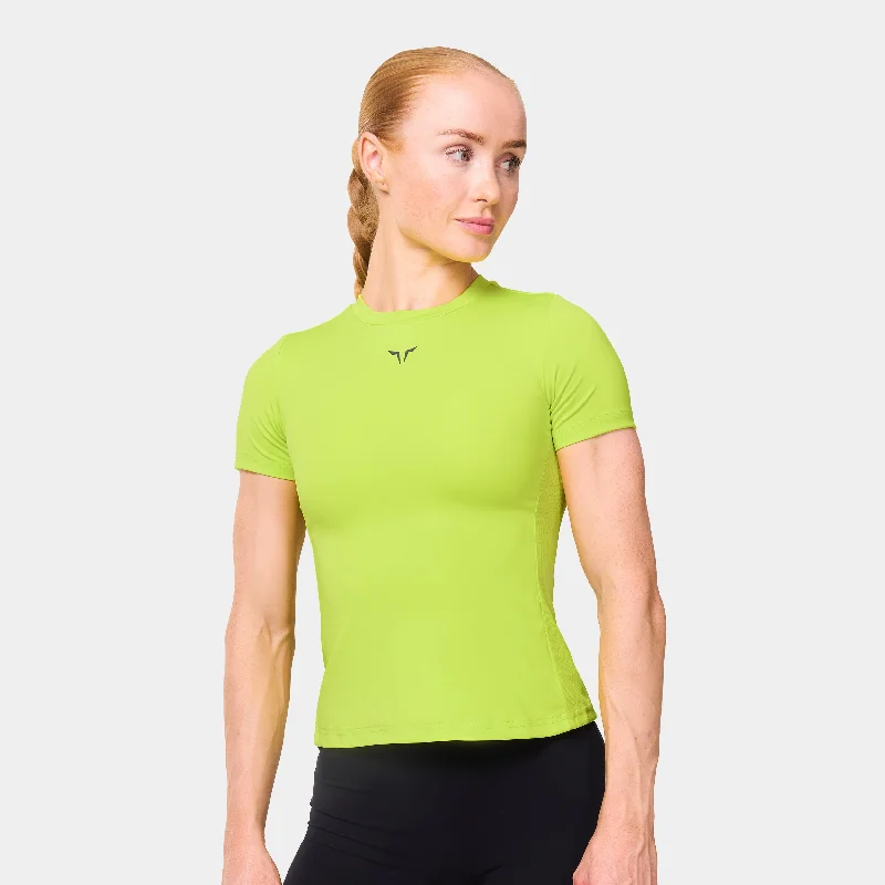 Redefining Women's Fashion Athletic Fit Tee - Fluo Yellow