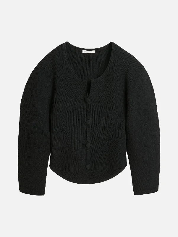 Limited Styles Francinas Ribbed Sweater in Black