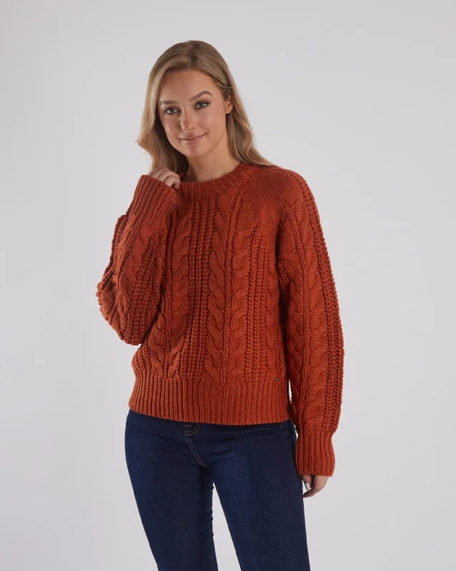 Fashion Forward Femme Tansy Knit Cinnamon Orange