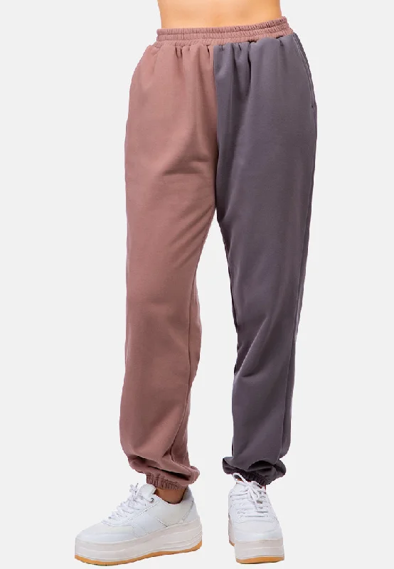 Casual Chic Two Tone Jogger Pants