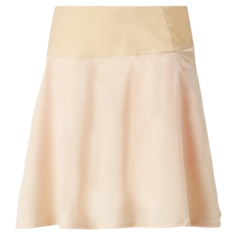 Sophisticated Style Women's PWRSHAPE Solid Woven Golf Skirt | Caramel Cream