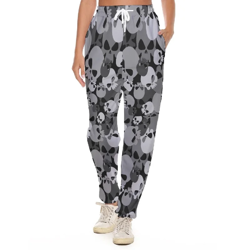 Trend Alert Women's Skull Gray Camo Casual Pants