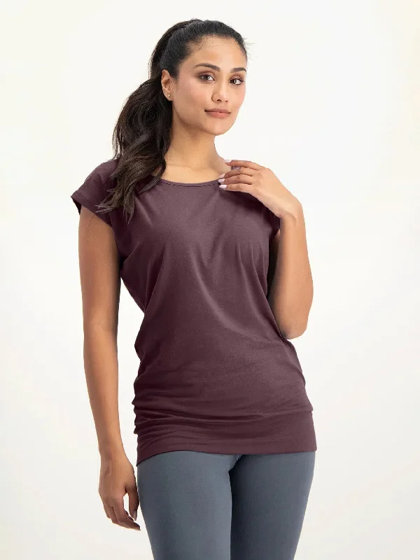 Women’s Casual and Dressy Outfits Urban Goddess Asana Yoga Tee - Berry