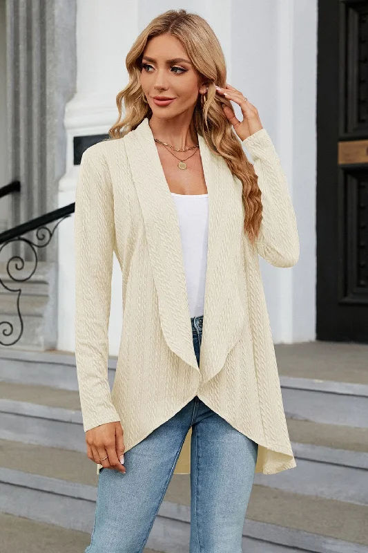 End of Season Sale Open Front Long Sleeve Cardigan