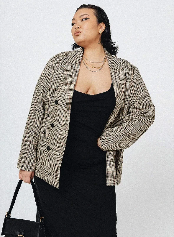 Seasonal Trends Mrs Nancy Blazer Beige Curve