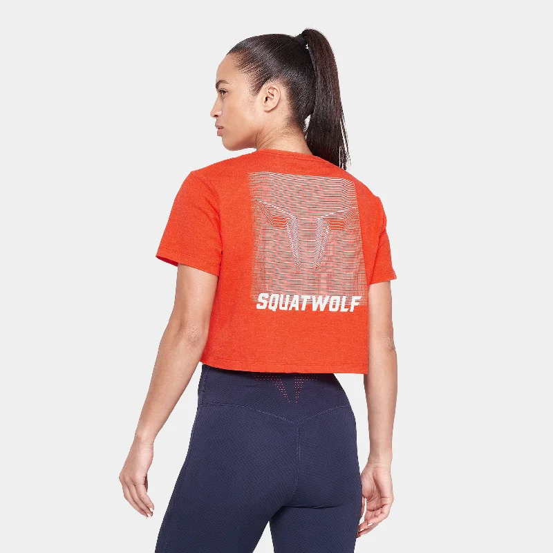 Unleash Your Fashion Wordmark Crop Tee - Orange.Com Marl