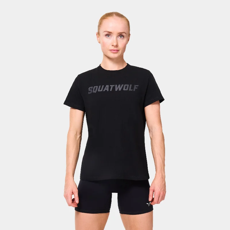 Affordable Women’s Fashion Wordmark Regular Tee - Black