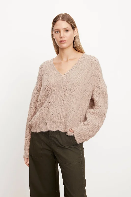 Imeless Style SADE ALPACA BLEND V-NECK SWEATER