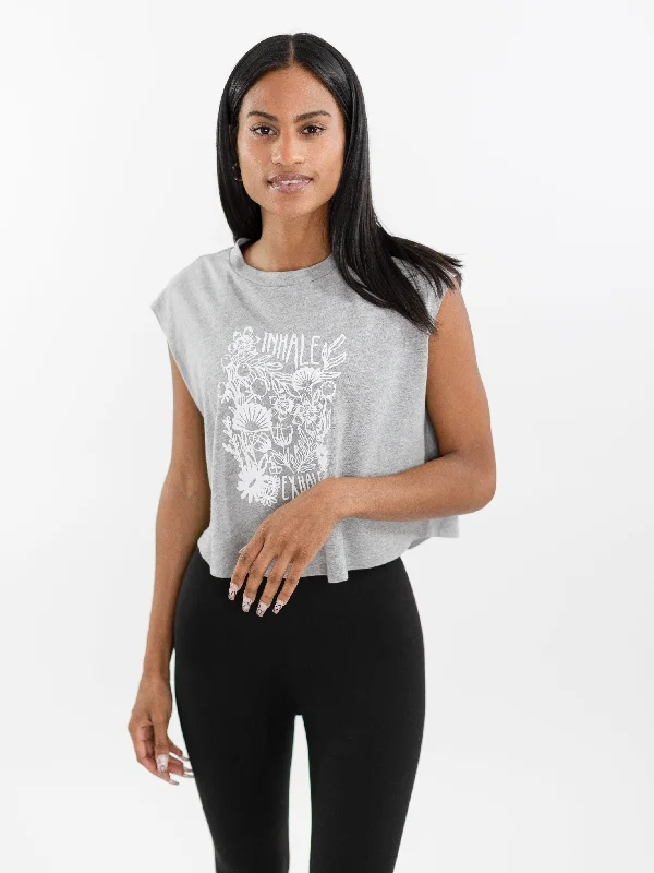 Trendy Street Style Attire CorePower Yoga Inhale Exhale Dolman Crop