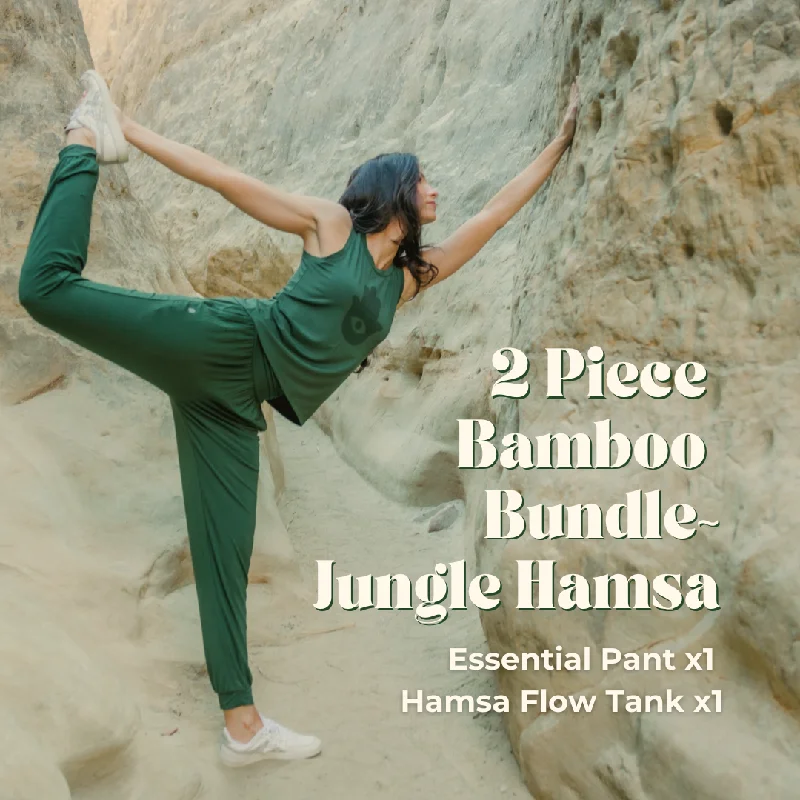 Women's Clothing Stores 2 Piece Bamboo Bundle - Jungle Hamsa