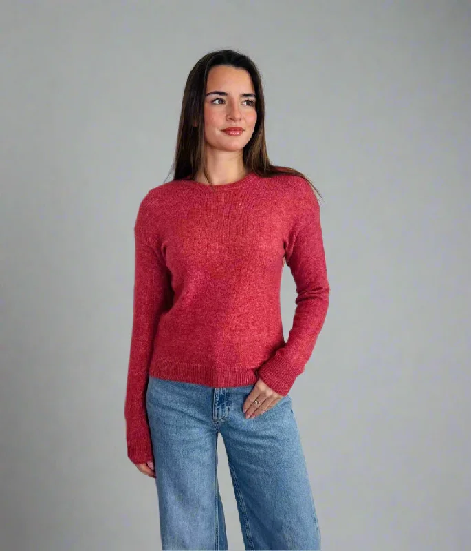 Sophisticated Outfits Salmon Pink Wool Blend Jumper