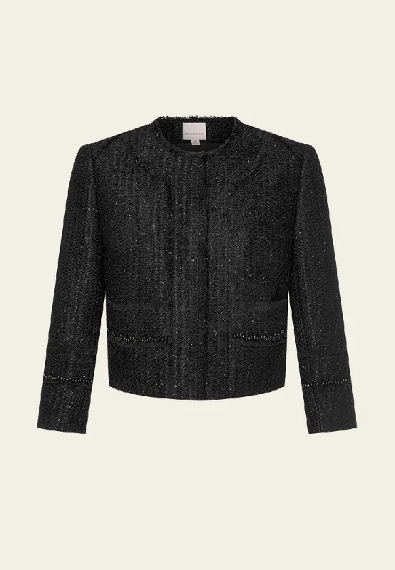 Summer Sale Black Lurex Tweed Jacket