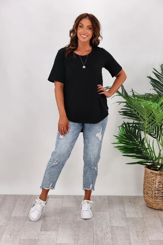 Style Beyond Borders Betty Basics Ariana Tee Black