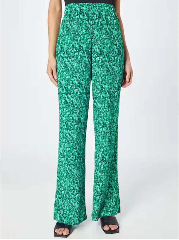 Boutique Styles Women's Floral Printed Trousers,Green