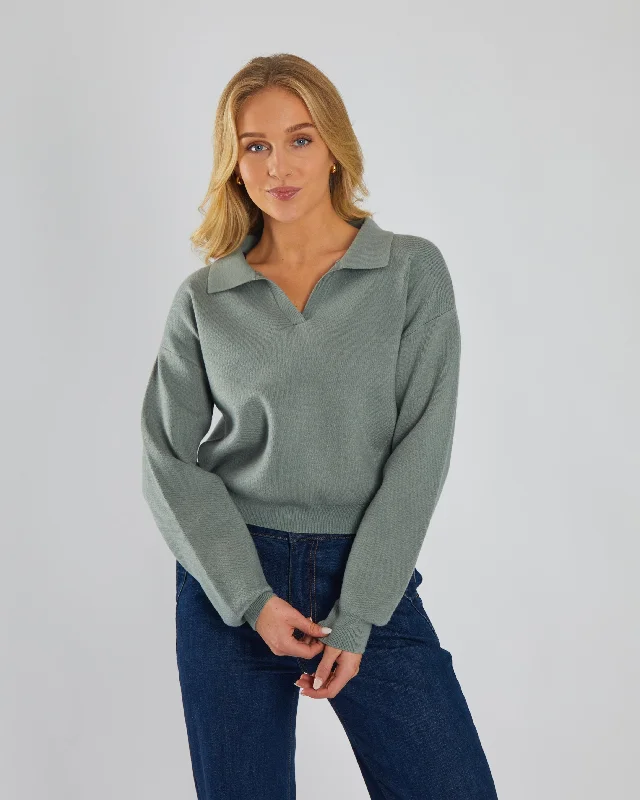 Dive Into Trendy Styles Milou Knit Sage Leaf